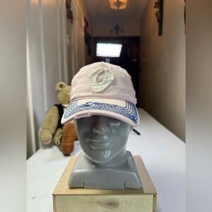 Women True Religion Pink Distressed Faded Adjustable Hat Cap Horseshoe